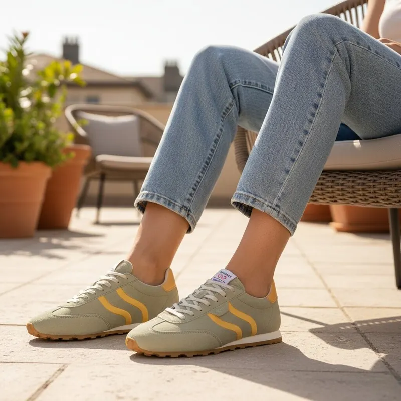 tamaris sneaker Donkerbeige / Lichtoranje (1-23614-46-771)