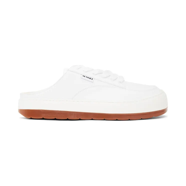 Sunnei White Leather Lace-Up Dreamy Sabot Sneakers (DS01WHITE)