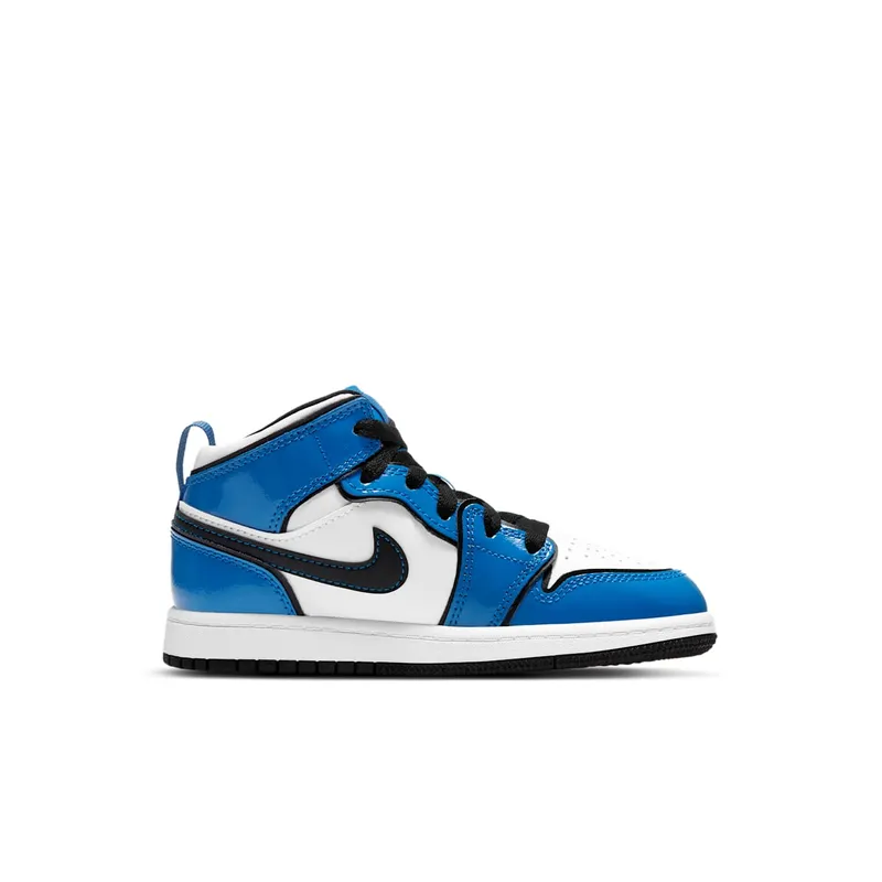 Jordan 1 Mid Signal Blue (PS) (BQ6932-402)
