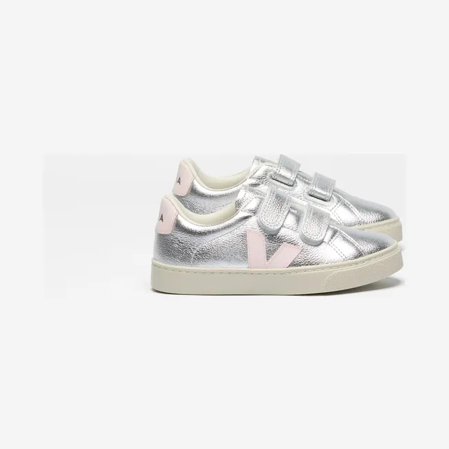 Veja Esplar O. T. Laminated Leather Sneakers Silver (SV0521493)