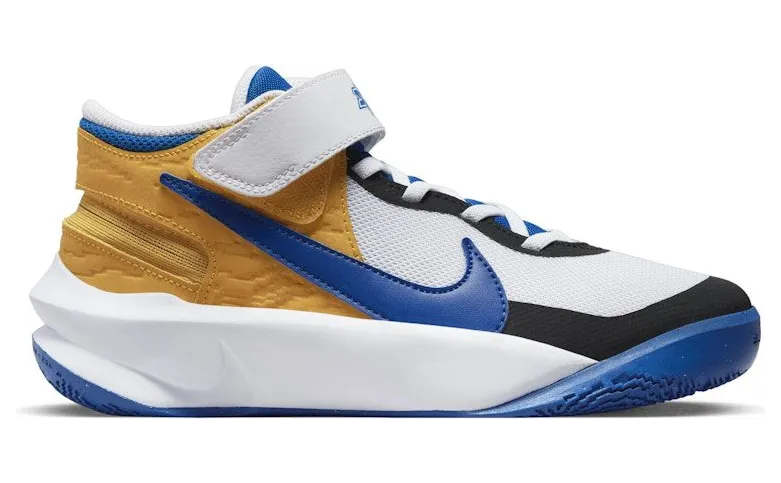 Nike Team Hustle D 10 FlyEase White Yellow Ochre Game Royal (DZ2760-141)