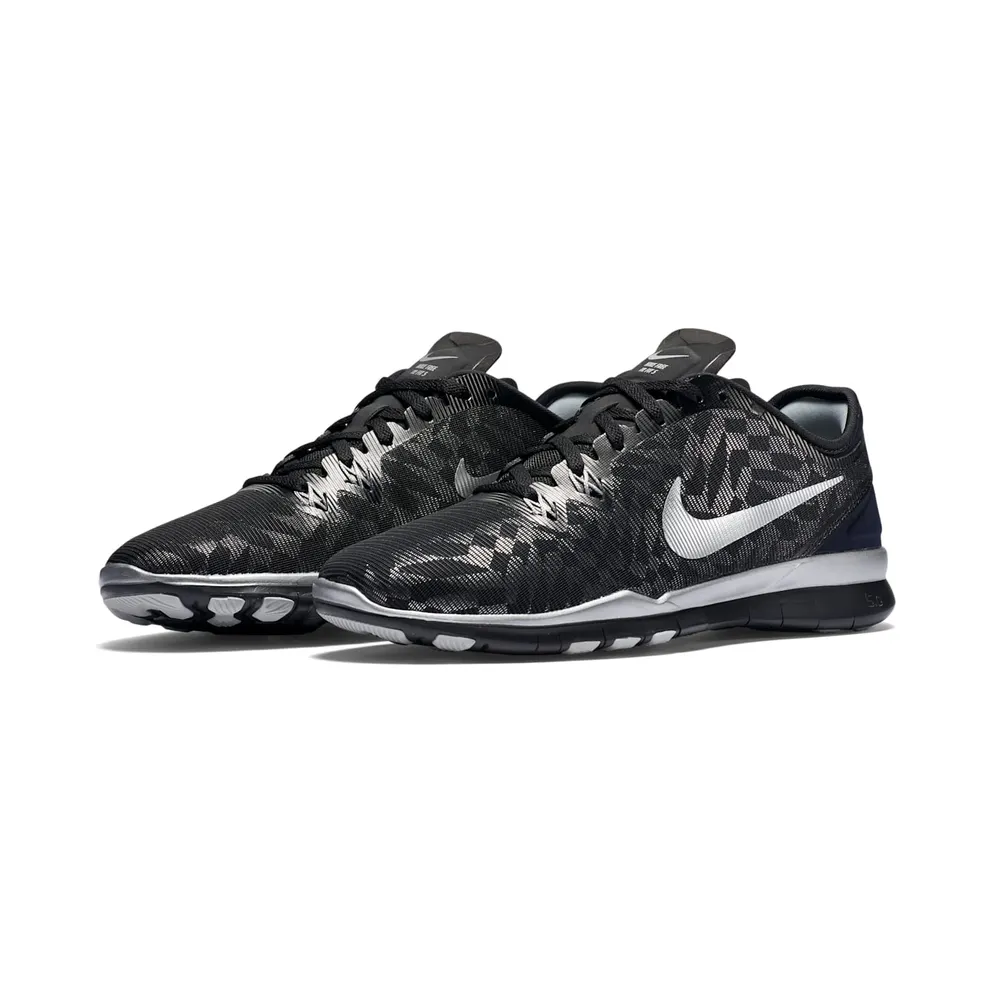 Nike Free 5.0 TR Fit 5 Black Metallic Silver (W) Black/Metallic Silver (806277-001)