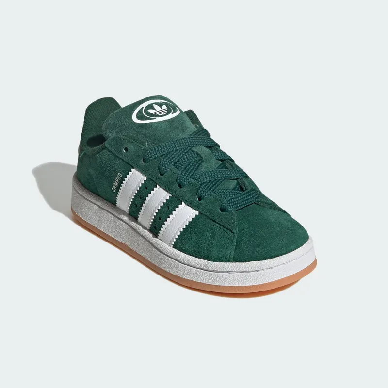 adidas Campus 00s Elastic Lace Kids Dark Green / Cloud White / Gum (JI4332)