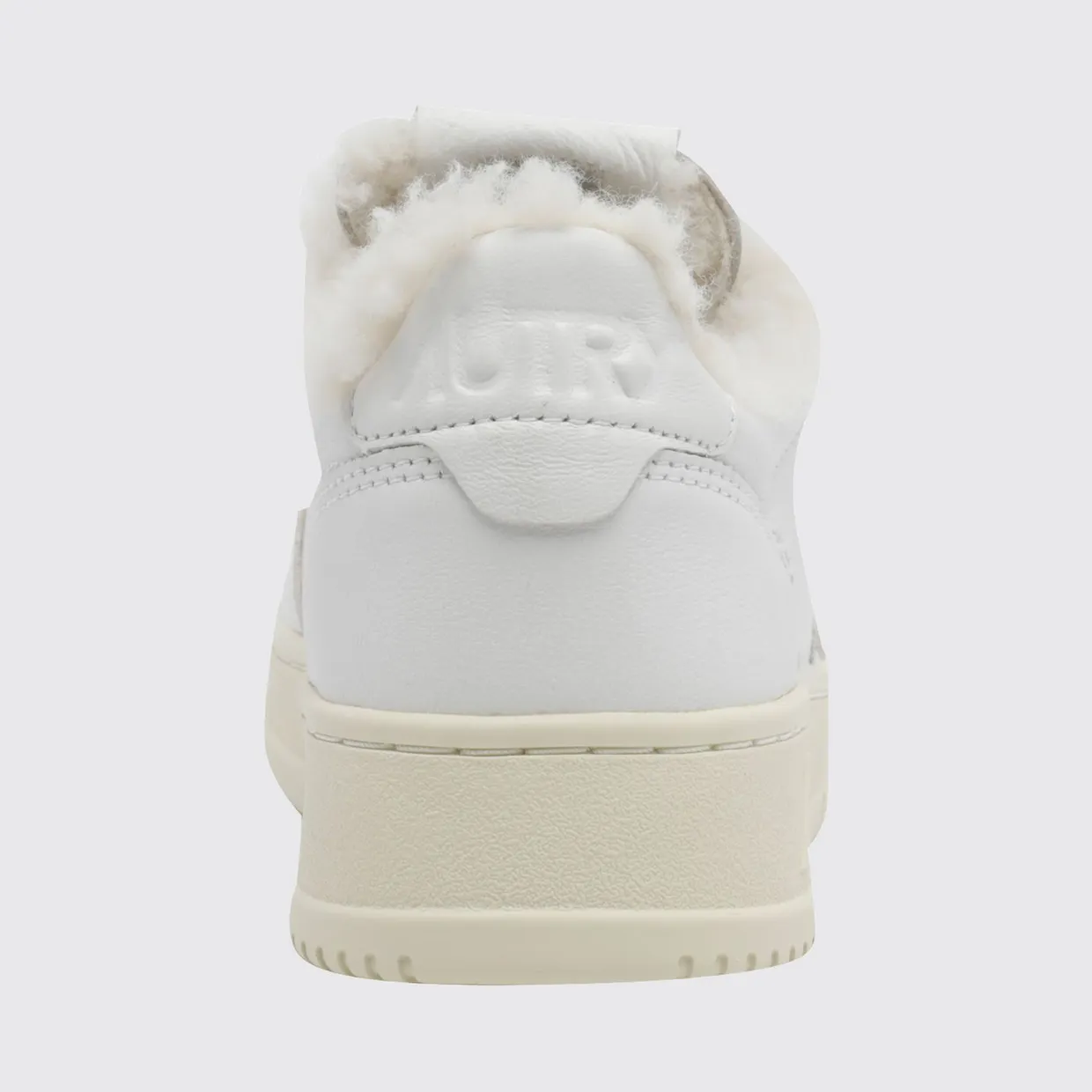 Autry Medalist Low Sneakers in Leather with Animalier Pony Hair Inserts White (AULWSR01) (3)
