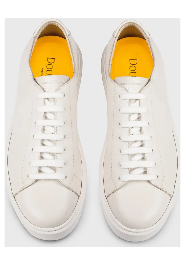 Doucal’s Tumbled Leather Sneakers White (DU3539ALEXUY225EW00) (2)