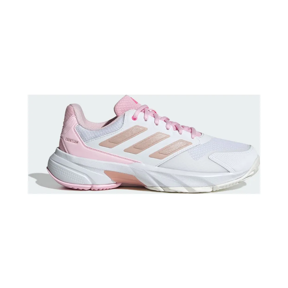 Adidas Courtjam Control 3 Tennis Cloud White / Silver Metallic / Lucid Pink (JP9739)
