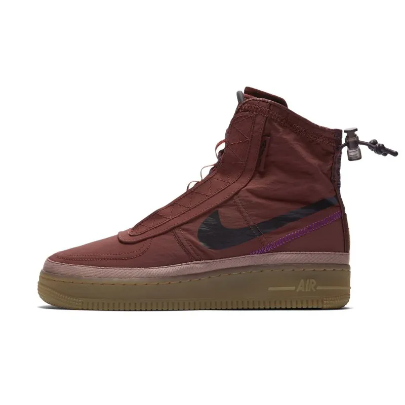Nike Air Force 1 Shell Burgundy Ash (W) Dark Pony/Burgundy Ash-Desert Dust (BQ6096-200)