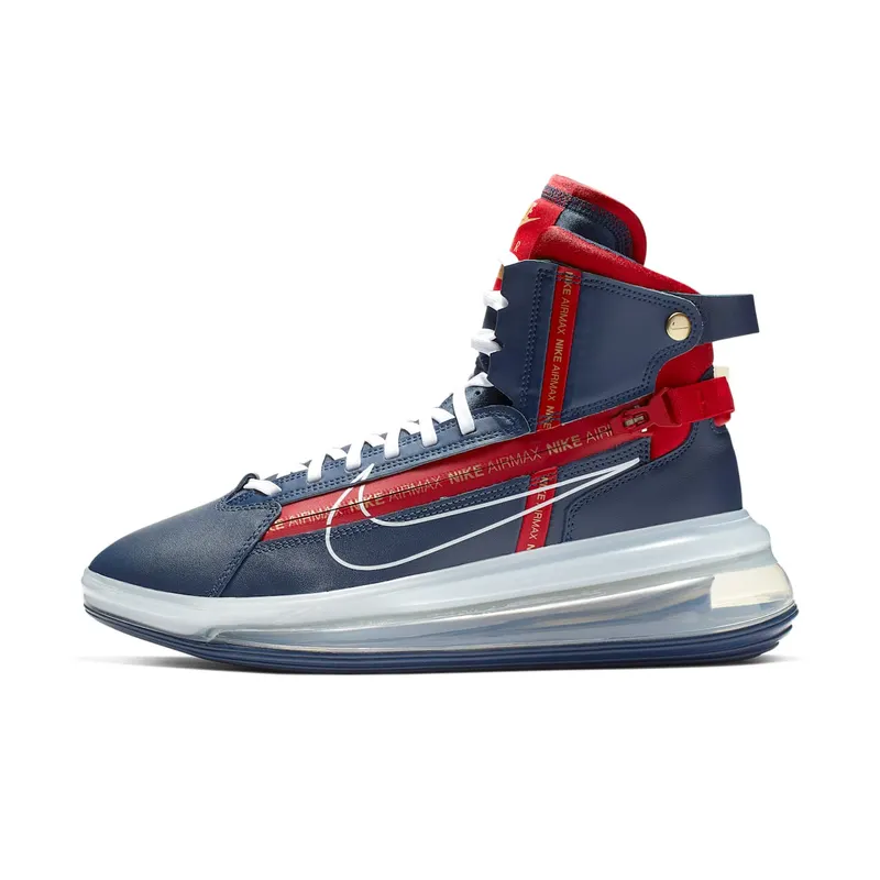 Nike Air Max 720 Saturn Olympic Midnight Navy/White-Gym Red-Metallic Gold (AO2110-400)