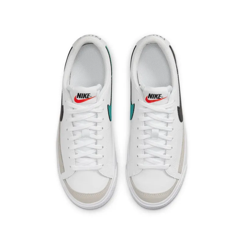 Nike Blazer 77 Low White Black Washed Teal (GS) (DA4074-108)
