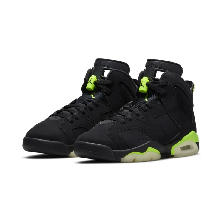 Jordan 6 Retro Electric Green (GS) “Black / Electric Green” (384665-003)
