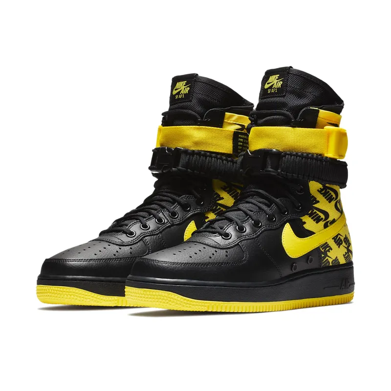 Nike SF Air Force 1 High Black Dynamic Yellow Black/Dynamic Yellow (AR1955-001)