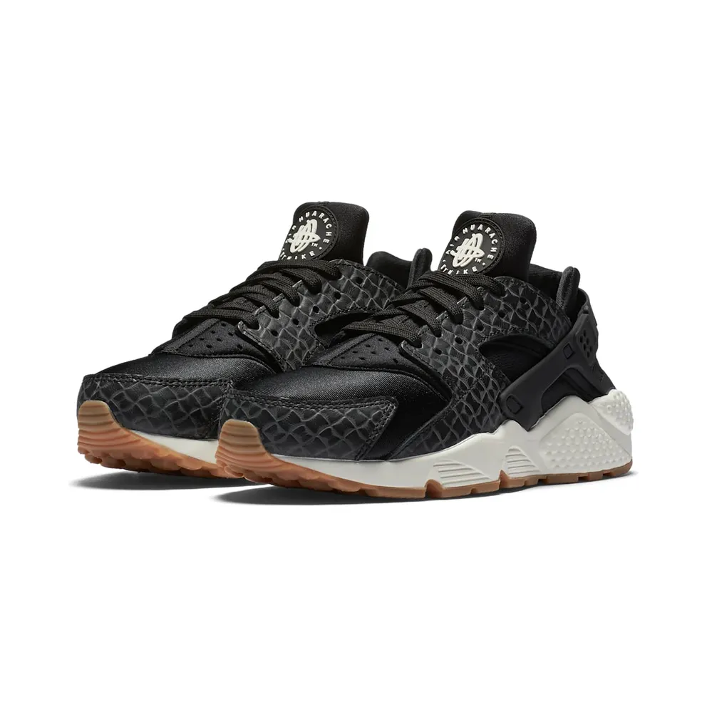 Nike Air Huarache Run Premium Black/Black-Sail-Gum Medium Brown (W) Black/Black-Sail-Gum Medium Brown (683818-011)