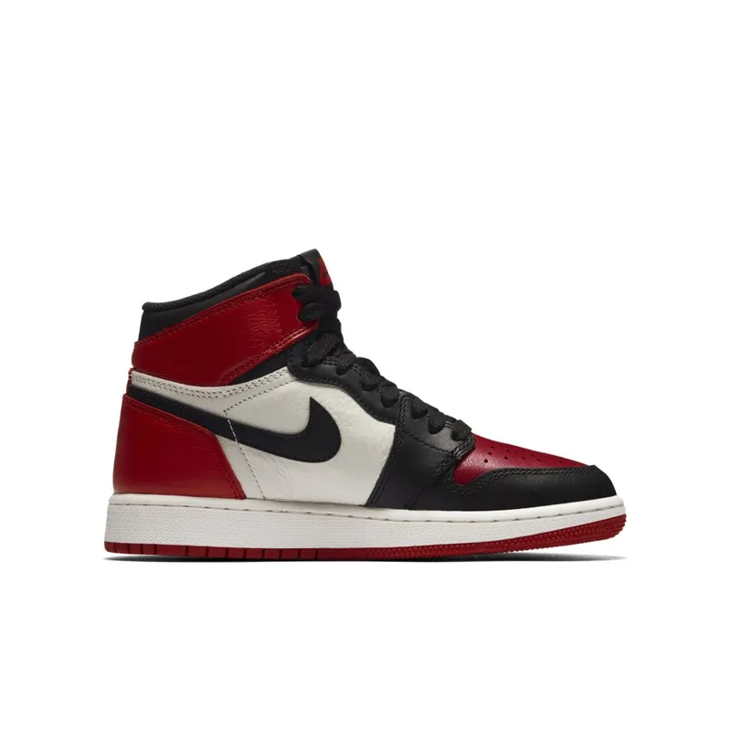 Air Jordan I 1 AJ Retro OG High Bred Toe GS 2018 (Kids Size) (575441-610)