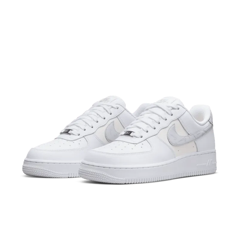 Nike Air Force 1 ’07 Mini Swooshes White Sail Metallic Silver Pure Platinum (W) (DV2237-100)