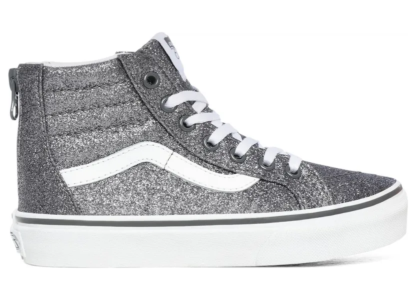 VANS Glitter Sk8-hi Zip Kinderschoenen (Grijs)