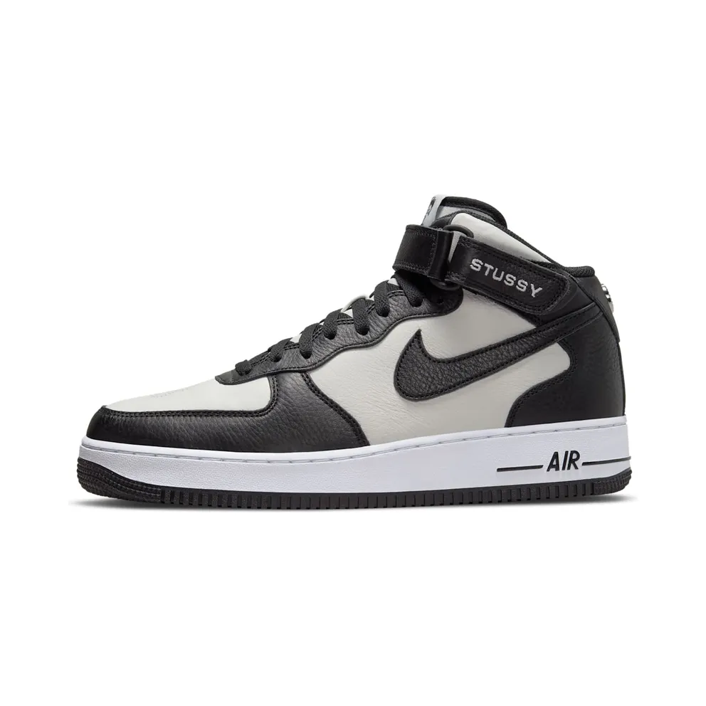 Nike x Stussy Air Force 1 Mid Black White (DJ7840-002)