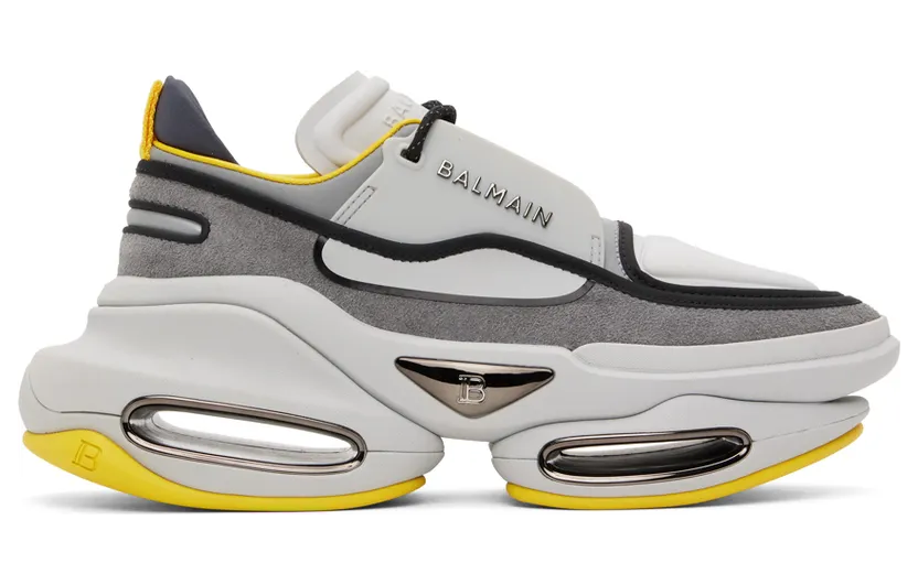 Balmain B-Bold Low-Top “Gray” (YM0VI278TPND)