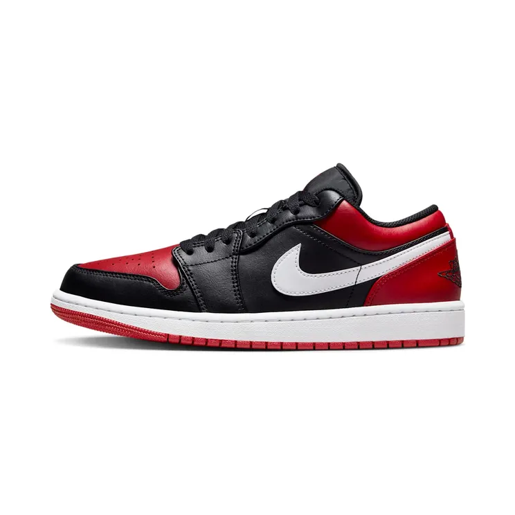 Jordan 1 Low Alternate Bred Toe “Black / White / Gym Red” (553558-066)
