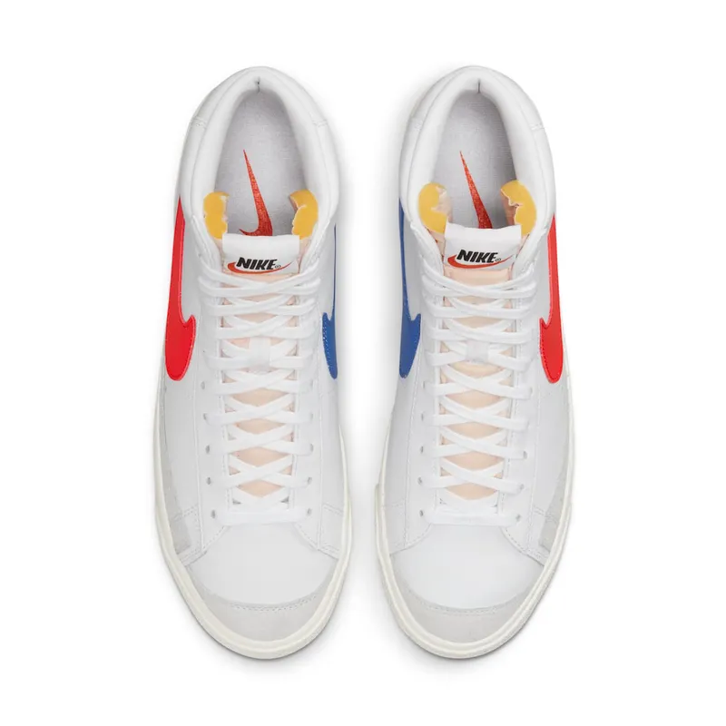 Nike Blazer Mid 77 Vintage Mismatched Swoosh Blue Red (BQ6806-117)