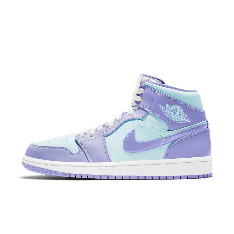 Jordan 1 Mid Purple Aqua (GS) (554724-500)
