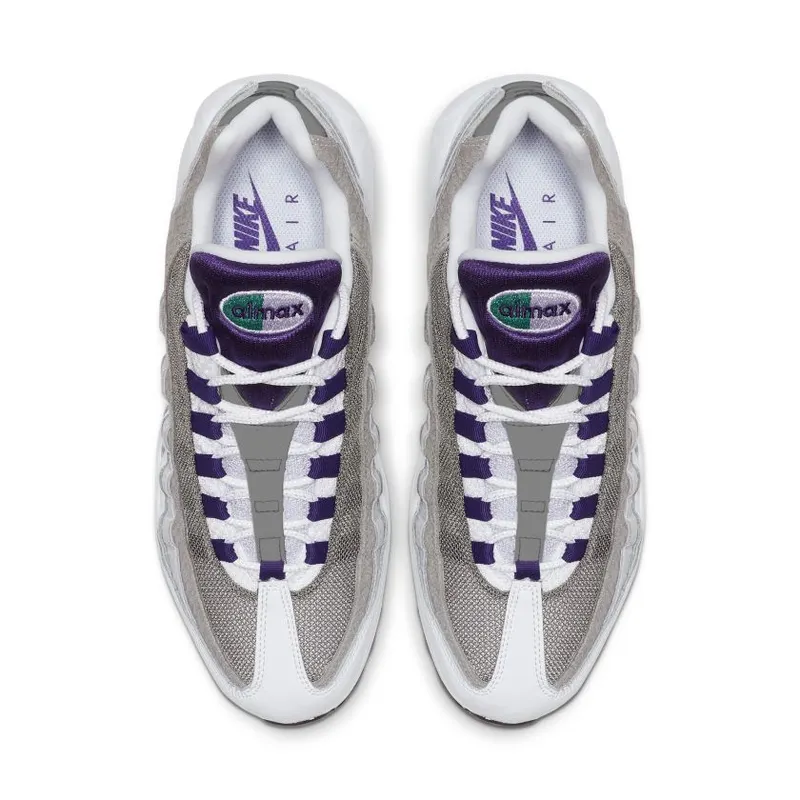 Nike Air Max 95 Grape Snakeskin White/Court Purple-Emerald Green-Wolf Grey-Light Charcoal-Black (AO2450-101)