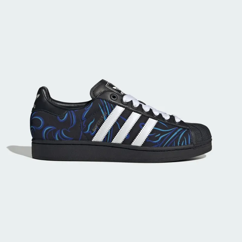 Adidas SUPERSTAR II Shoes Core Black / Cloud White / Lucid Blue (KJ1251)
