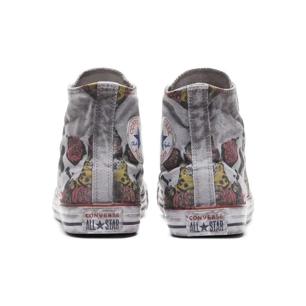 Converse Tattoo Chuck Taylor All Star High Top Print Rose Skull (171028C)