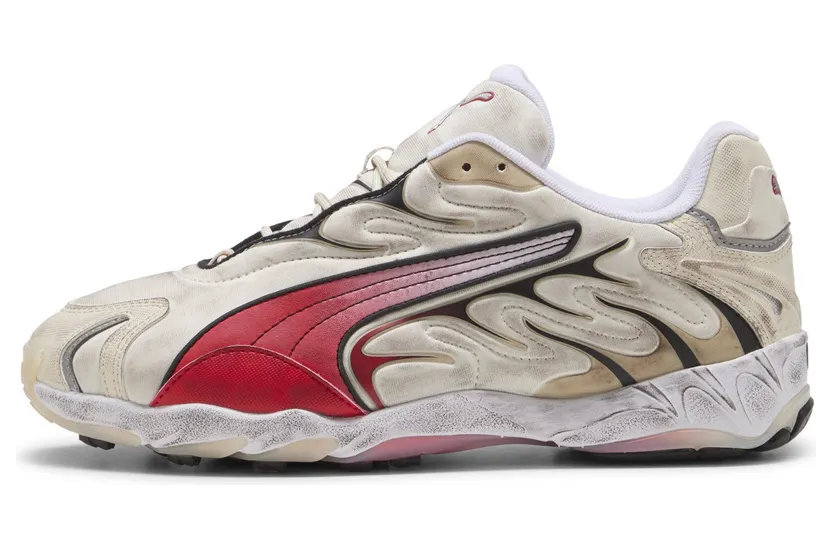 Puma Inhale Distressed “Alpine Snow / For All Time Red” (404532_02)