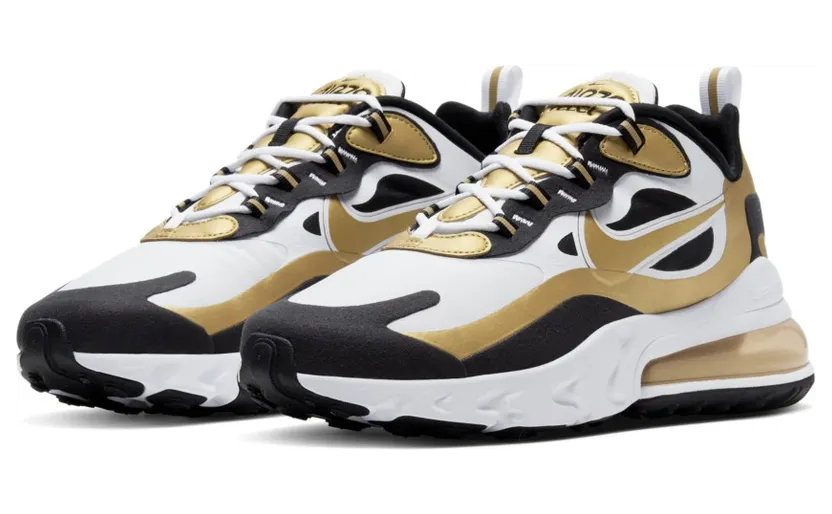 Nike Air Max 270 React White Metallic Gold