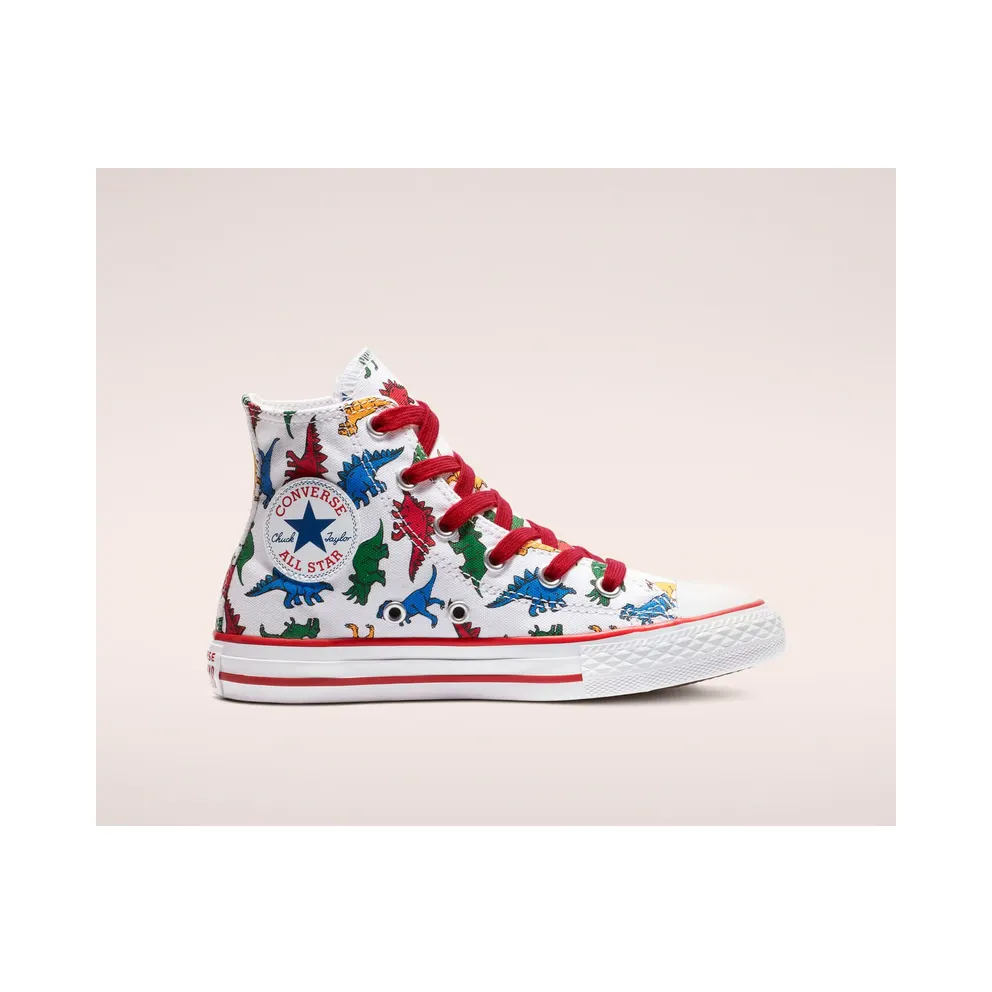 Converse Chuck Taylor All Star Dinoverse High Top White/enamel Red/totally Blue (663636C)