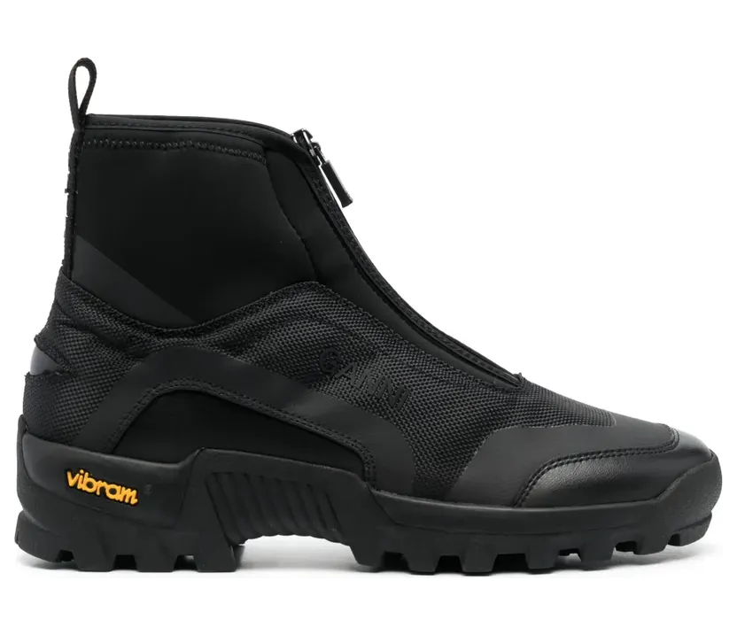 GANNI High-Top-Sneakers mit Reißverschluss – Schwarz (S2058)