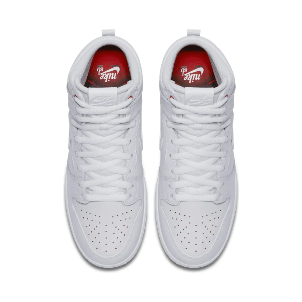 Nike SB Dunk High Kevin Bradley White/White-University Red (AH9613-116)