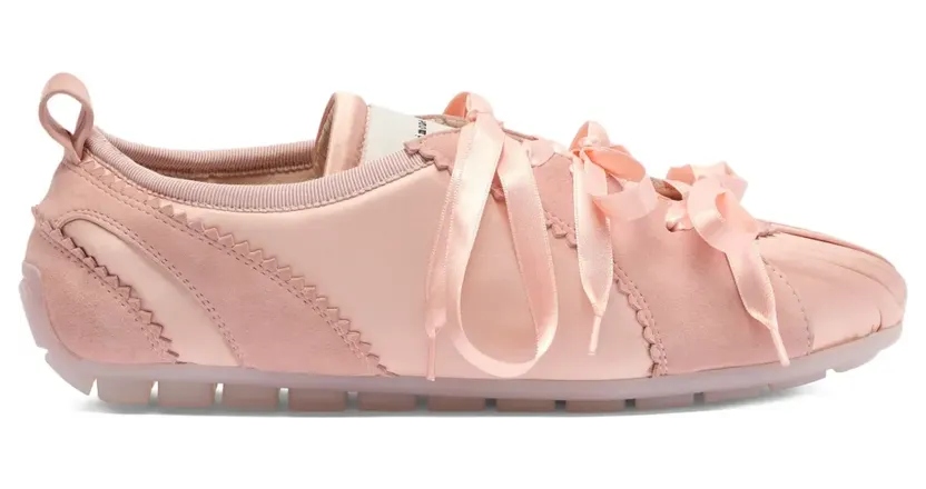 Simone Rocha Ballerina Grip Sneakers aus Satin – Rosa (BPT40816SATINSOFTPINK)