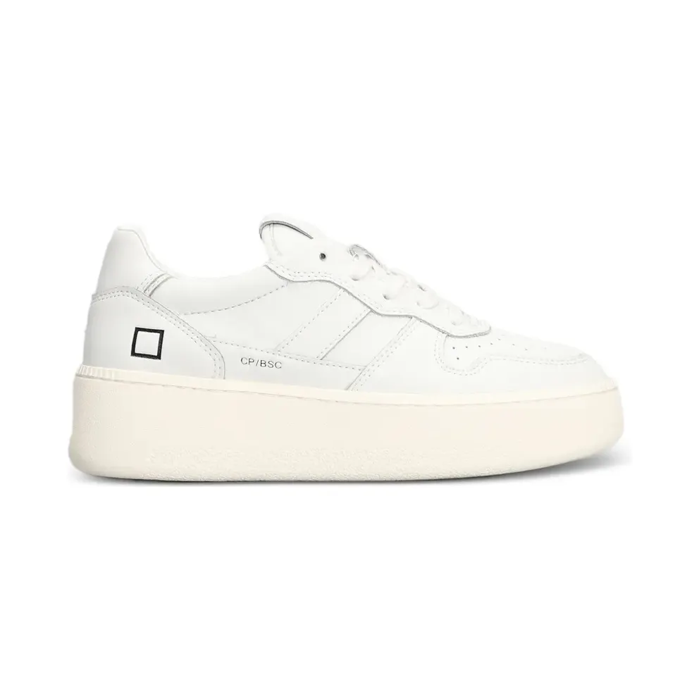 D.A.T.E. Court platform leather sneakers – Weiß (W451CPBAWH)