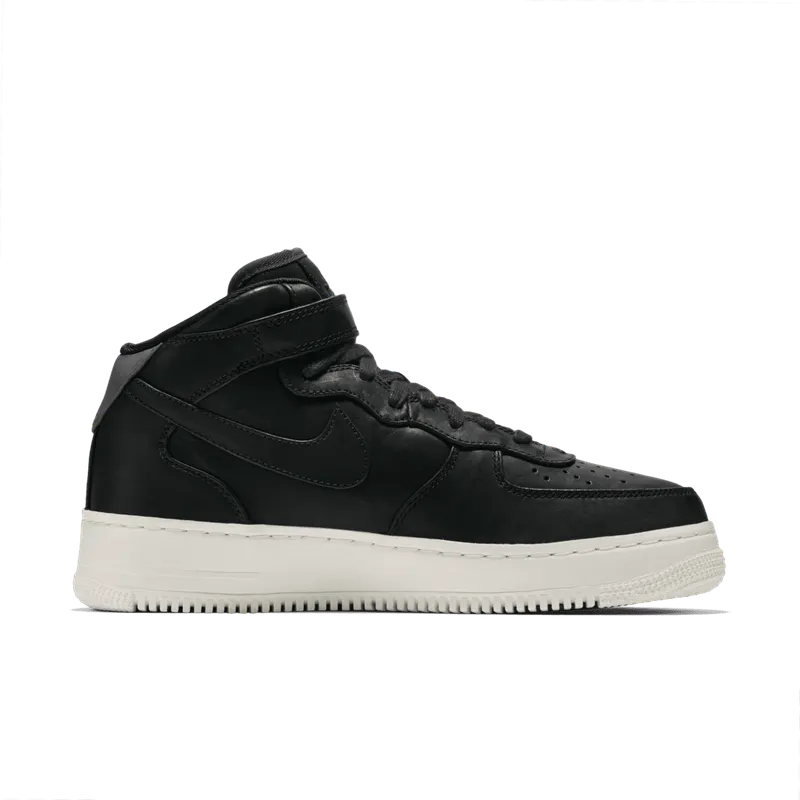 Nike Air Force 1 Mid Black Sail (Lab) Black/Black-Black-Sail (905619-001)
