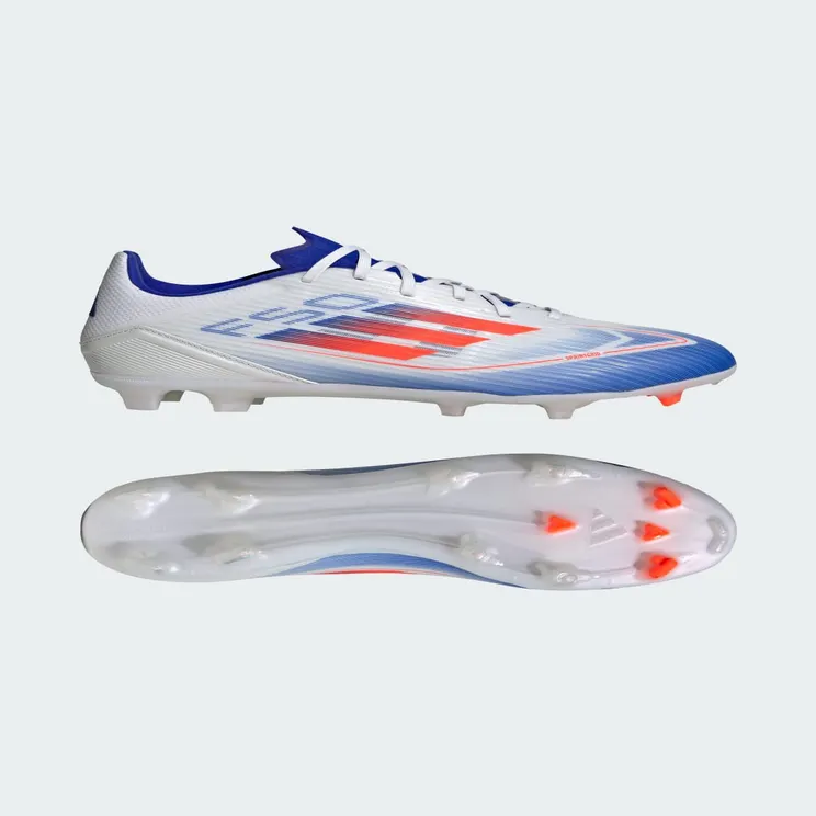 adidas F50 League Firm/multi-ground Boots “Cloud White / Solar Red / Lucid Blue” (IE0601)