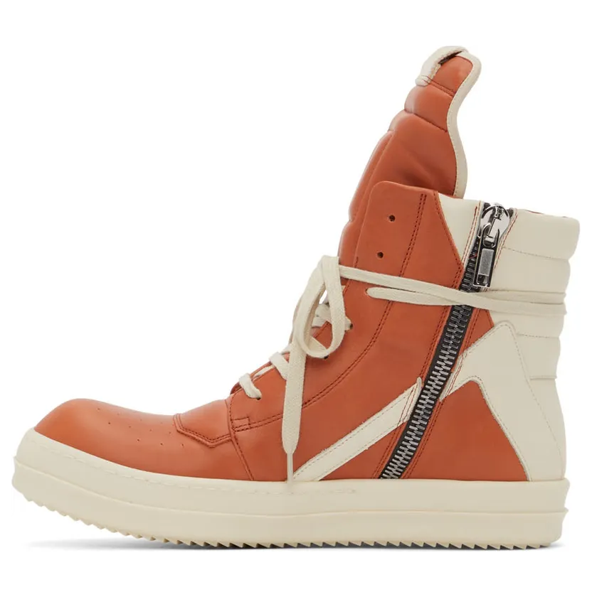Rick Owens Gray & Off-White Geobasket Sneakers (RU02B2894 LCG) (3)