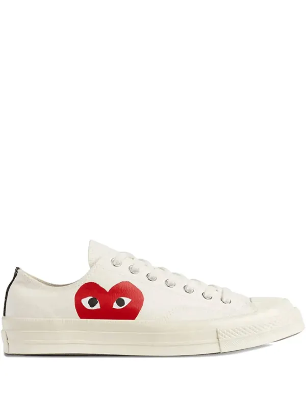 Comme Des Garçons Play x Converse Sneakers mit Herz-Logo – Weiß (AZK111051)