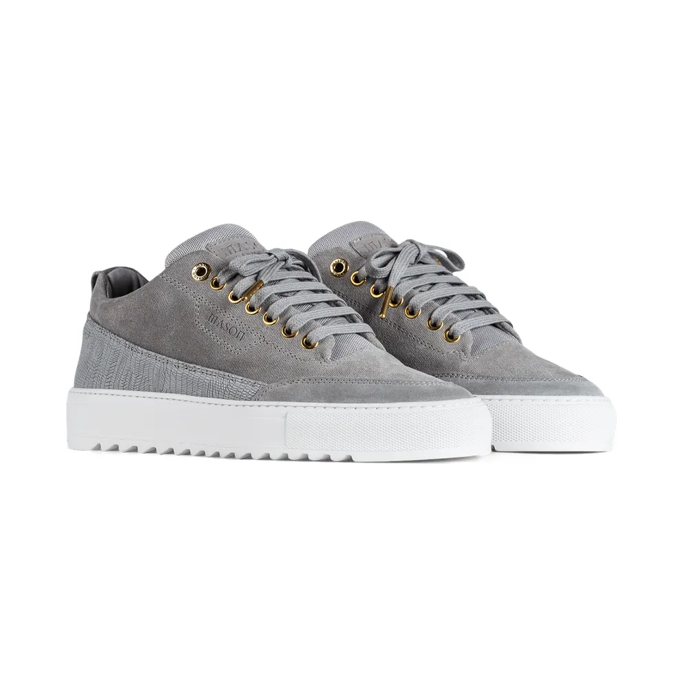 Mason Garments Torino Patterned Suede Grey Grau (SS21-28B)