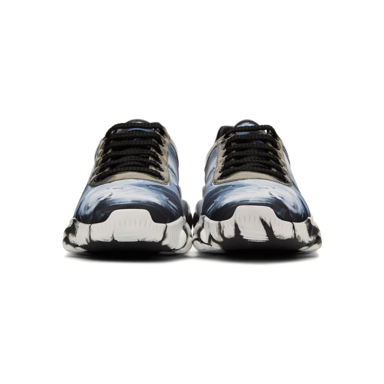 Moschino Blue & White Graphic Print Teddy Sneakers (MB15273G0D GS5) (2)