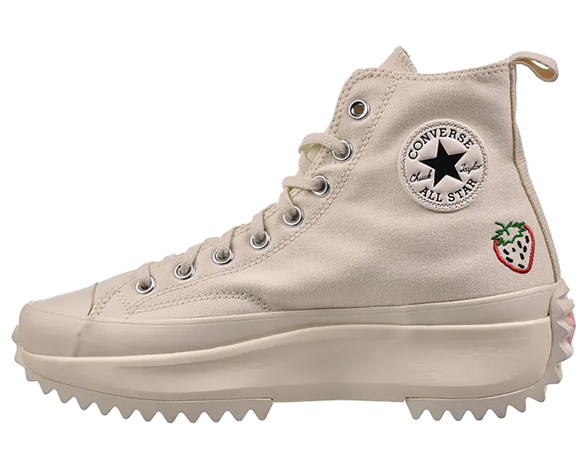 Converse Run Star Hike Platform Hi Embroidered Fruits & Florals “Beige” (A03560C)