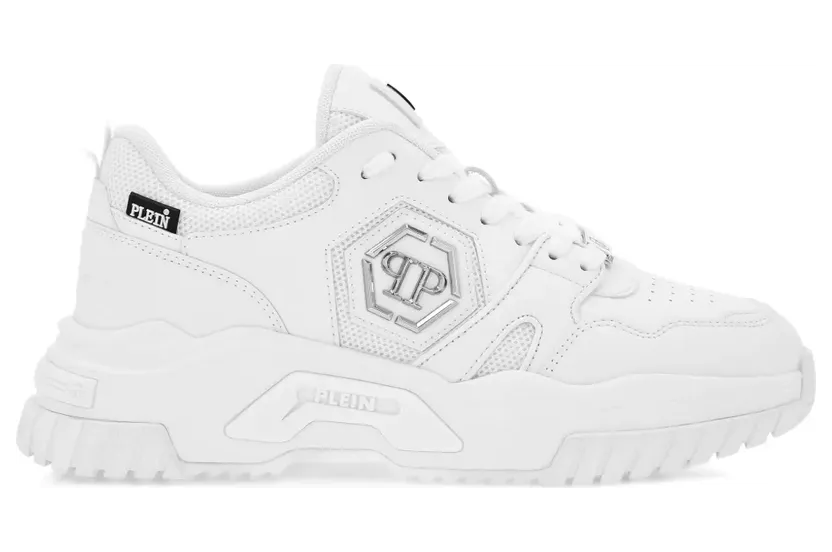 Philipp Plein New Predator sneakers met zeshoekig logo – Wit (FAESUSC0837PTE003N)