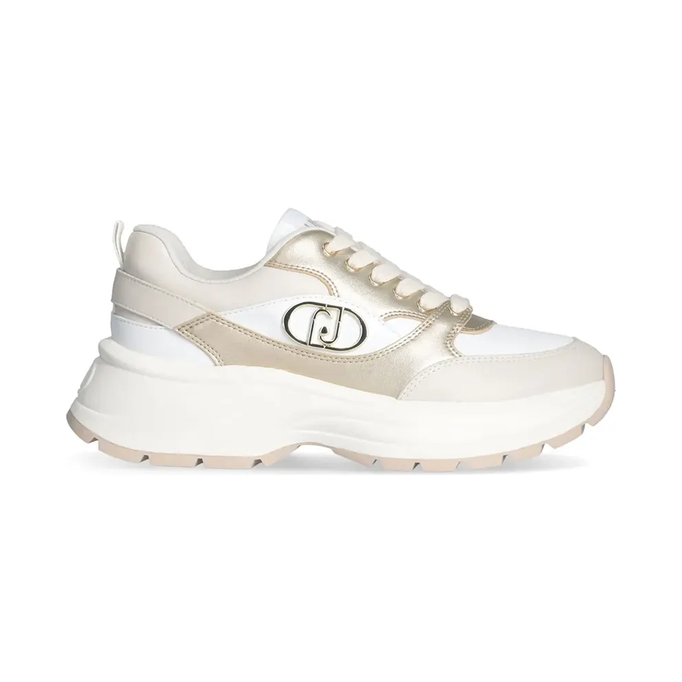 Liu Jo sneaker Calf Leather/Metalli Milk/Light Gold (BF5035PX026S1874)