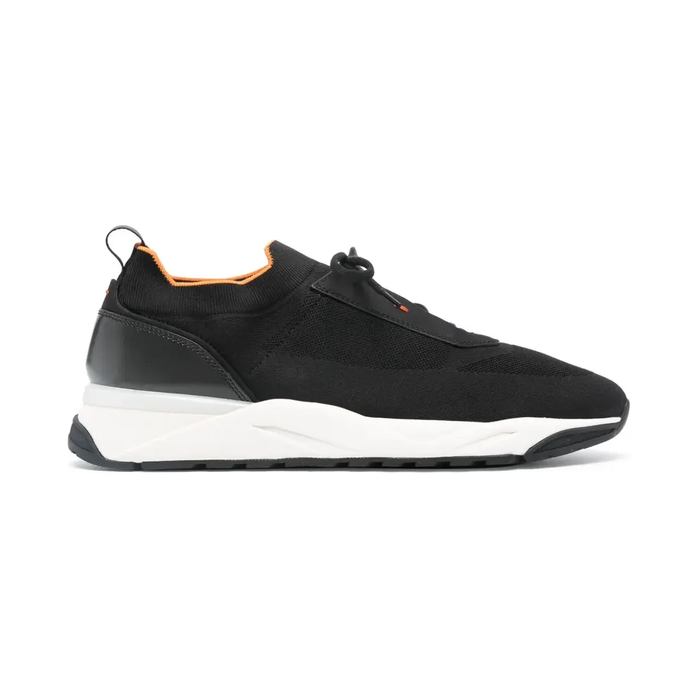 Santoni mit gestricktem Einsatz – Black (MBIO21601BINNHOD)