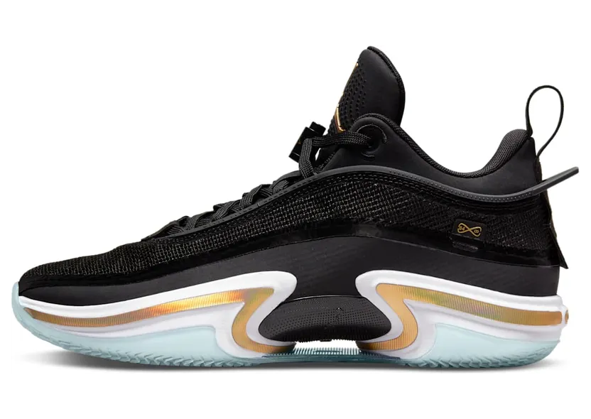 Jordan 36 Low Black Gold (Clear Sole) (DH0833-071)
