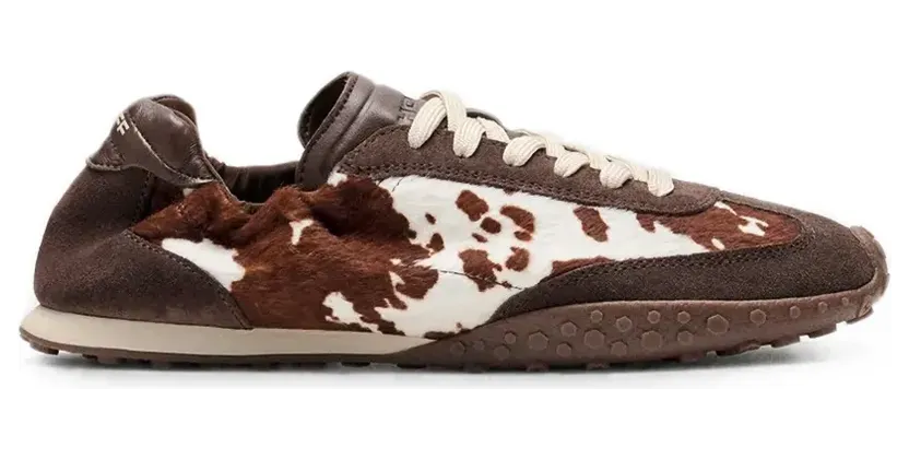 Hoff Bridge sneakers met koeienprint en kalfshaar – Bruin (22661401)