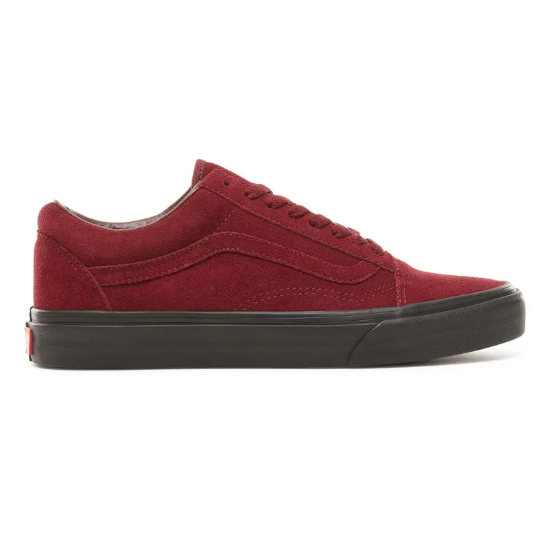 VANS Suède Black Outsole Old Skool Shoes (Red)