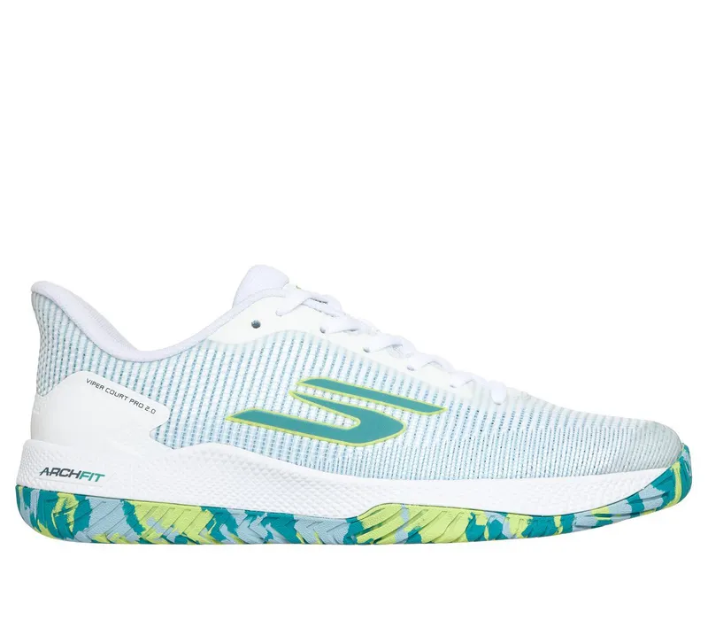 Skechers Viper Court Pro 2.0 – Pickleball Sneaker White/Turkoois