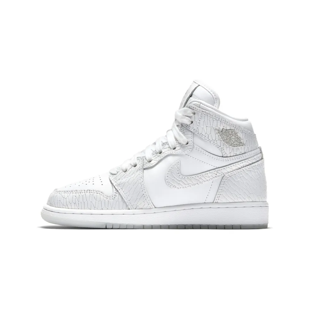 Jordan 1 Retro High Heiress Pure Platinum (GS) White/White-Pure Platinum (832596-100)