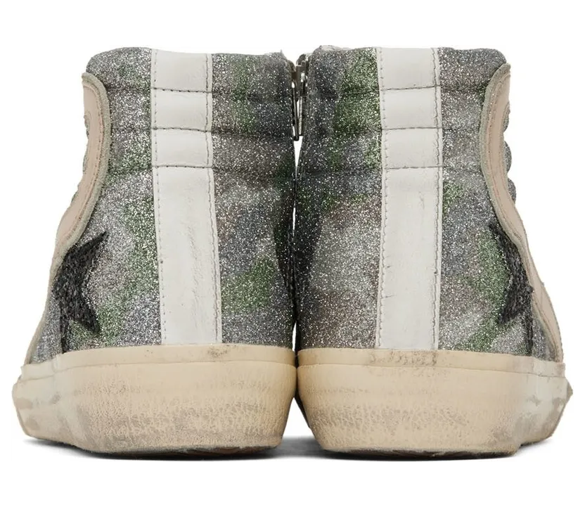 Golden Goose Silver & White Slide Classic High-Top Sneakers (GWF00115.F002572.81535) (2)